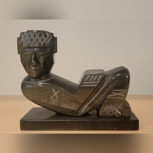 Onyx Mesoamerican Style Figurine 5" x 2 x 4"